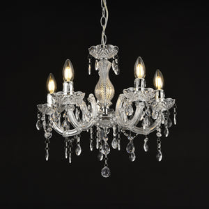 Kroonluchter Weimar 5-armig Ø35 cm 5xE14 wit