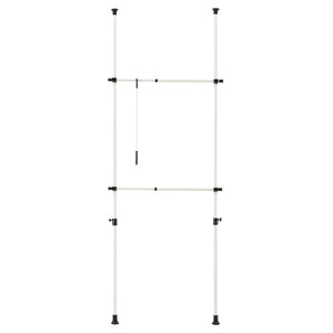 [en.casa] Telescopisch kledingrek Kemi verstelbaar wit 75-115 cm
