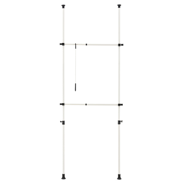 [en.casa] Telescopisch kledingrek Kemi verstelbaar wit 75-115 cm