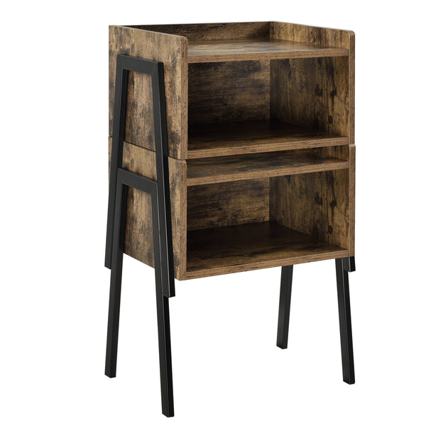 Moderne nachtkastje Madeira 52x42x35 cm hout en zwart