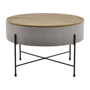 [en.casa] Salontafel Tauranga 40x60 cm walnootkleurig grijs en zwart