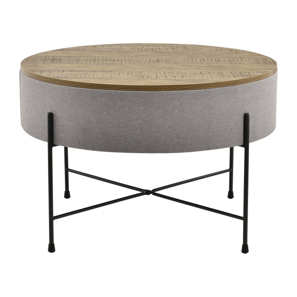 [en.casa] Salontafel Tauranga 40x60 cm walnootkleurig grijs en zwart