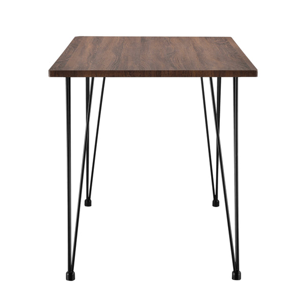 Eettafel Bordeaux 120x70x75 cm walnootkleurig en zwart