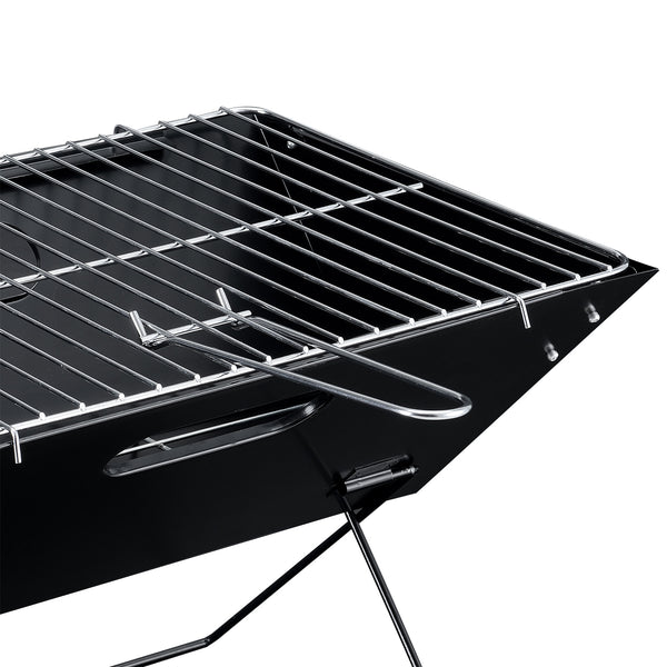 [pro.tec] Klapgrill barbecue BBQ 45x30x30 cm zwart
