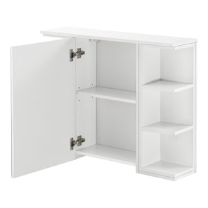 Badkamerkast met spiegel spiegelkast 64x80x20 cm wit