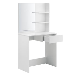 Kaptafel Rustenburg met spiegel wit 141x75x40 cm wit