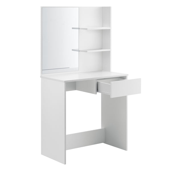 Kaptafel Rustenburg met spiegel wit 141x75x40 cm wit