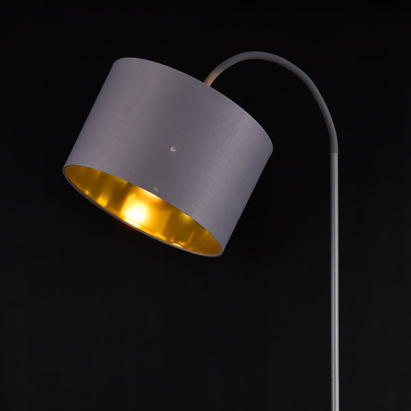 Vloerlamp Toledo staande lamp metaal stof 173 cm E27 grijs