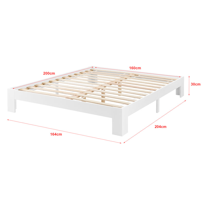 Maatschets Houten bed Raisio grenen met bedbodem en matras - 18 varianten