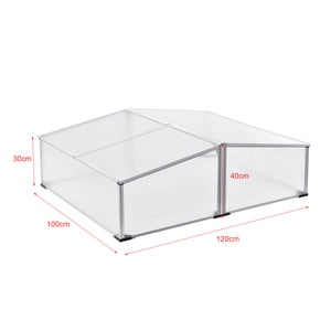 Tuinkas kweekkas mini 100x120x30-40 cm polycarbonaat