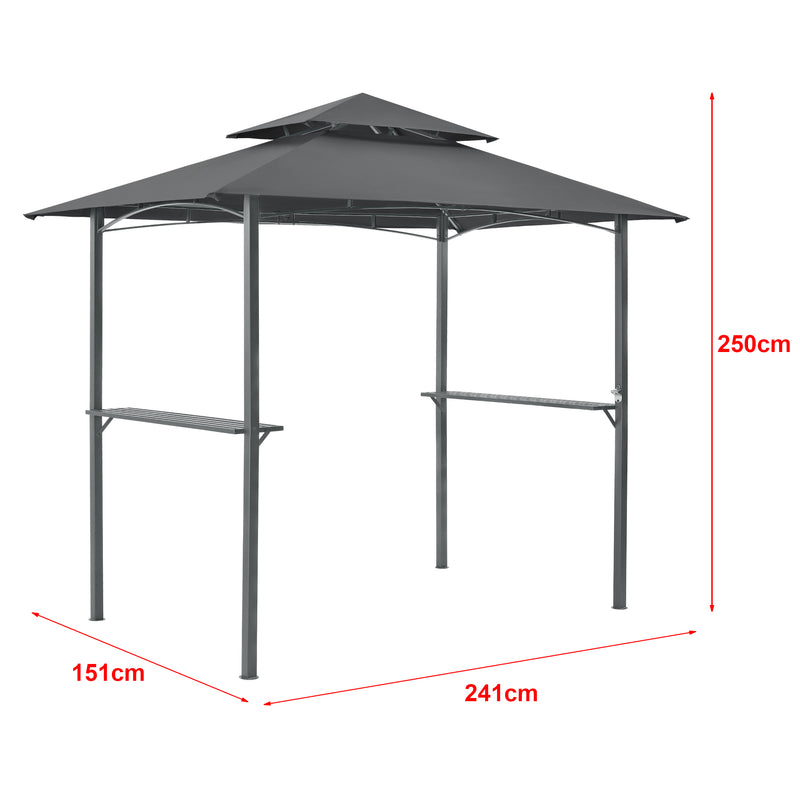 Maatschets Steakhouse BBQ paviljoen 250x241x151 cm brandvertragend