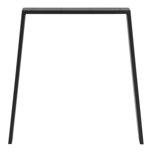 Trapeziumpoot tafelpoot 55-75x72 cm set van 2 zwart mat