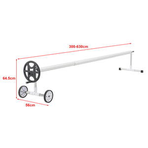 [en.casa] Oprolsysteem Amorgo voor zwembad afdekzeil 300-630 cm