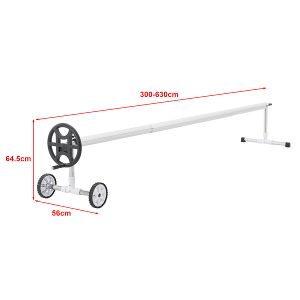 [en.casa] Oprolsysteem Amorgo voor zwembad afdekzeil 300-630 cm