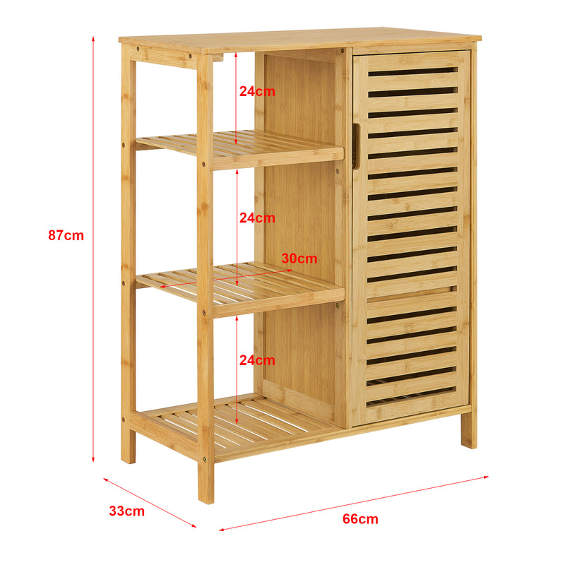 Maatschets [en.casa] Badkamerkast Vetlanda opbergkast 87x66x33 cm houtkleurig