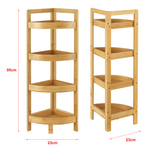 [en.casa] Staand rek Lestijärvi bamboe hoekrek 80x23x23 cm