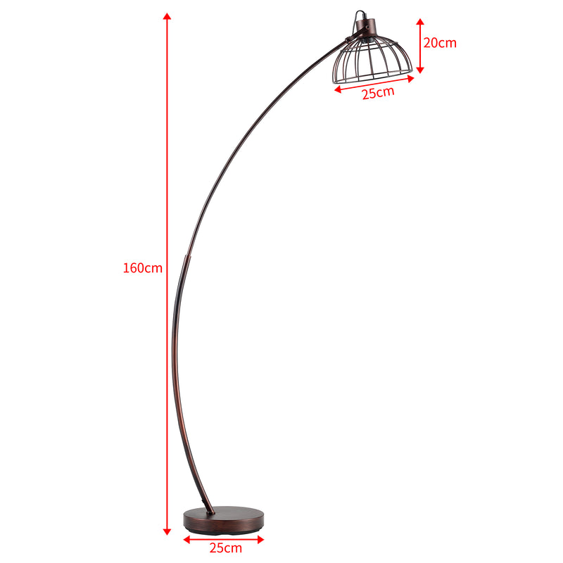 Maatschets [lux.pro] Vloerlamp staande lamp Portsmouth metaal 160 cm roestbruin