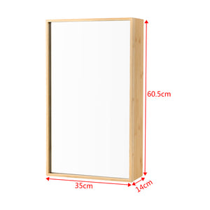 [en.casa] Spiegelkast Ikorfat bamboe 60,5x35x14 cm houtkleurig