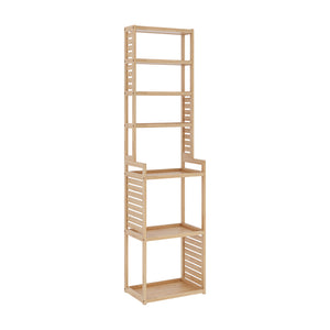[en.casa] Staand rek Forssa bamboe 165x42x28 cm houtkleurig