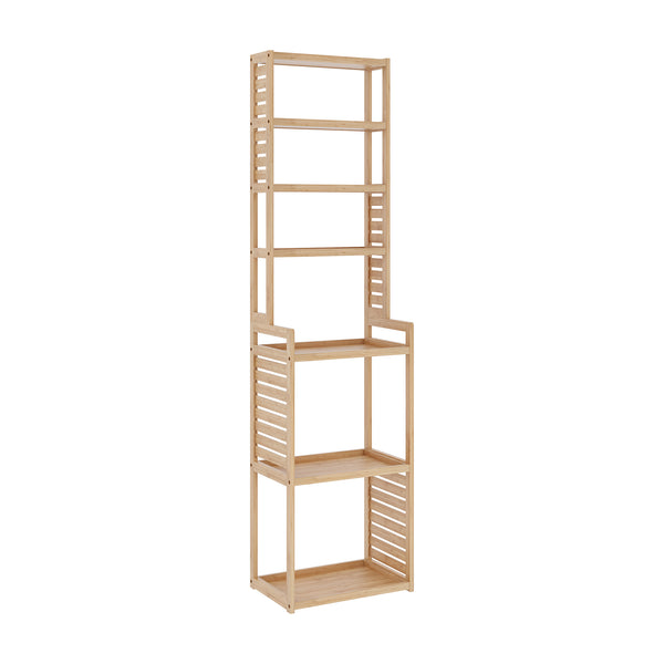 [en.casa] Staand rek Forssa bamboe 165x42x28 cm houtkleurig