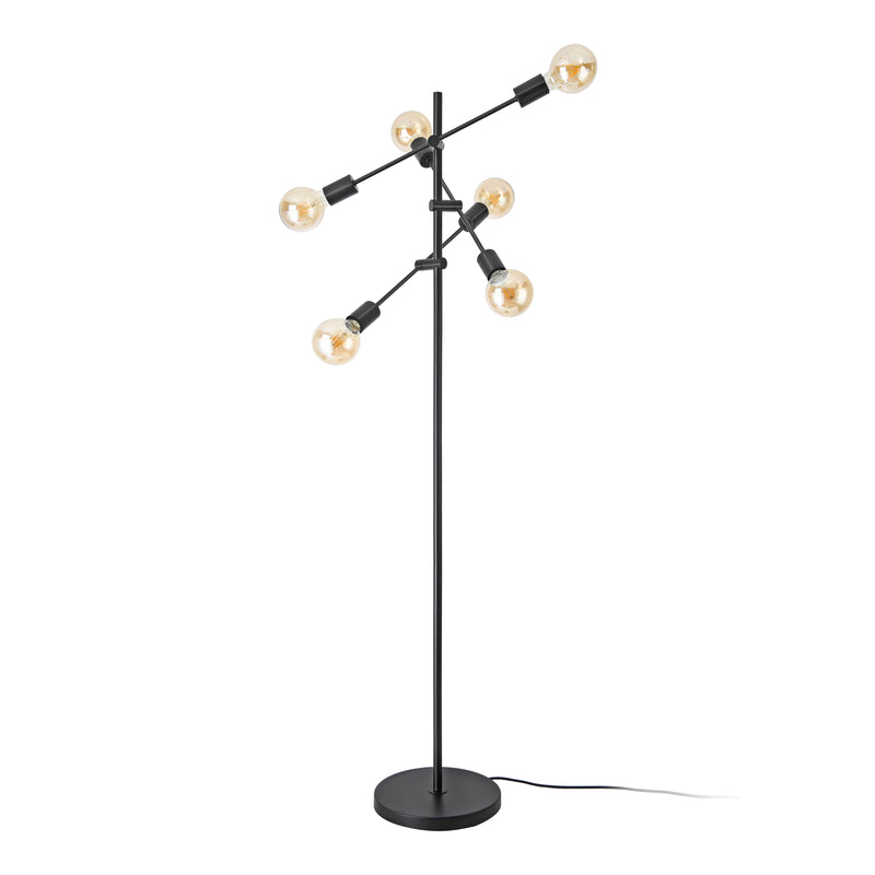 Maatschets [lux.pro] Craigavon staande lamp Craigavon 154 cm 6xE27 zwart