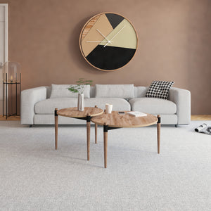 [en.casa] Salontafel Kristinestad set van 2 grenen houtkleurig