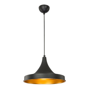 [lux.pro] Hanglamp Bamber Bridge E27 zwart en koperkleurig