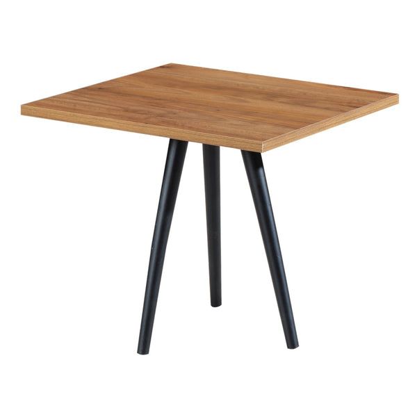 [en.casa] Salontafel Ballerup 50x45x45cm zwart en walnootkleurig