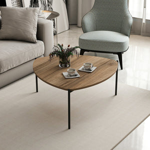 [en.casa] Salontafel Gladsaxe 40x90x89 cm walnootkleurig en zwart