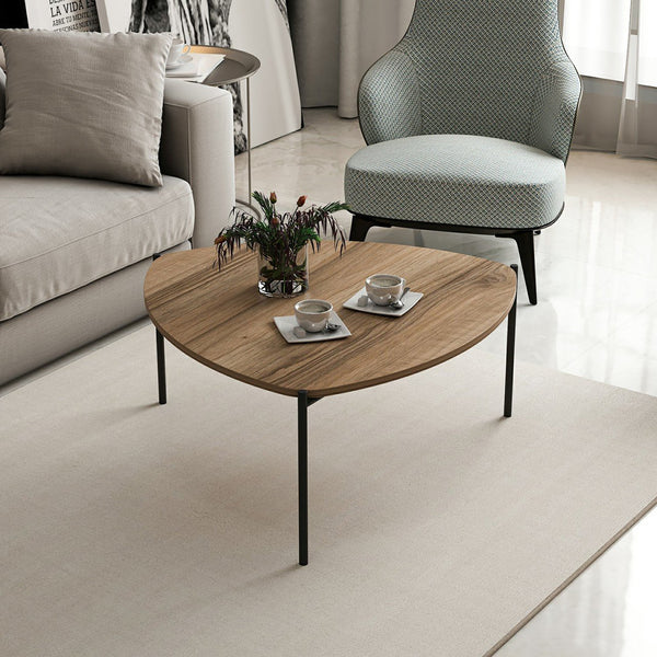 [en.casa] Salontafel Gladsaxe 40x90x89 cm walnootkleurig en zwart