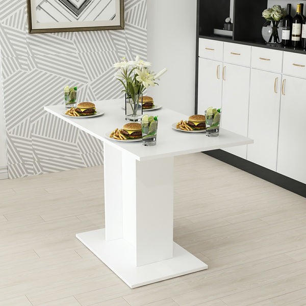 [en.casa] Eettafel Galten 75x120x60 cm wit