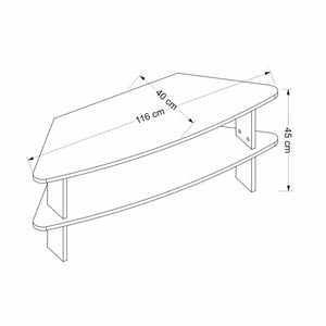 [en.casa] TV meubel Fredensborg Altholz 116x40x45 cm antraciet