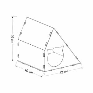 [en.casa] Kattenhuis Lani 40x42x40 cm wit