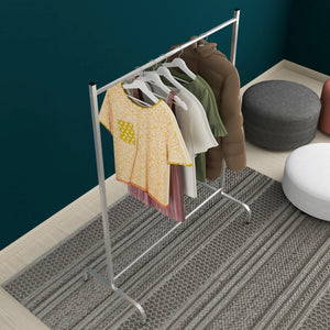 [en.casa] Kledingrek Staffanstorp 137x104x48 cm zilverkleurig