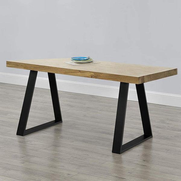[en.casa] Stalen onderstel Lyngby set van 2 tafelpoot 72x55x6 cm zwart mat