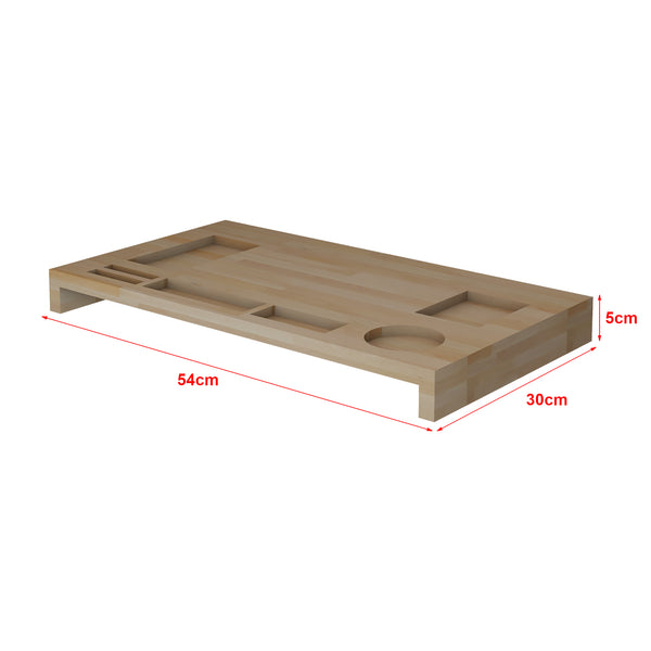 [en.casa] Monitorstandaard Ringsted verhoger 5x54x30 cm houtkleurig