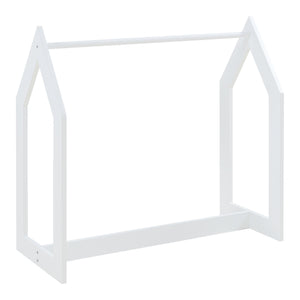 [en.casa] Kledingrek Værløse 78x75x35 cm wit en houtkleurig