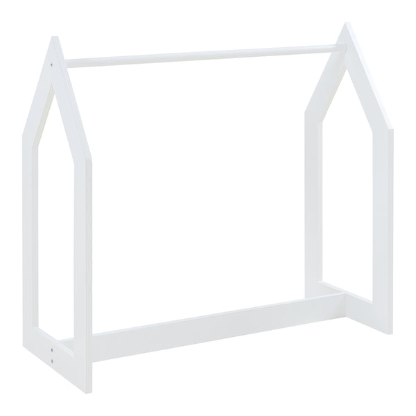 [en.casa] Kledingrek Værløse 78x75x35 cm wit en houtkleurig