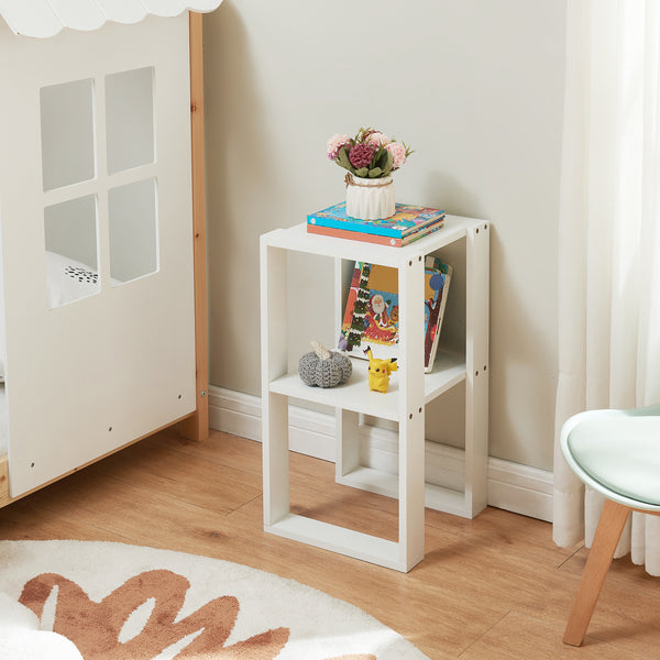 [en.casa] Bijzettafel Thyholm met plank 55x30x30 cm wit