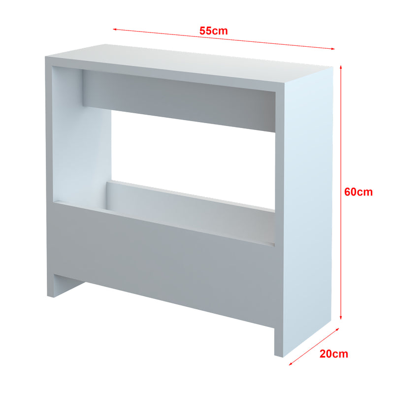 Maatschets [en.casa] Bijzettafel Rødovre 60x55x20 cm wit
