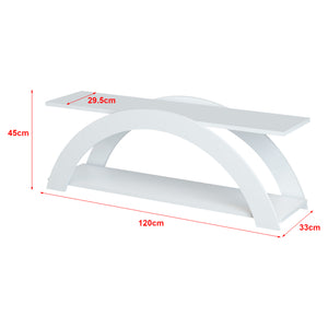 [en.casa] TV meubel Langebæk met plank 45x120x33 cm wit