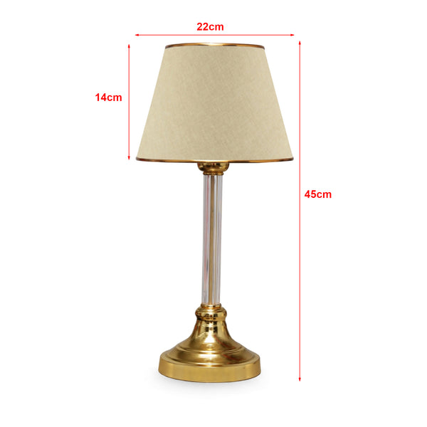 [lux.pro] Tafellamp Paisley 45 cm E27 messing en beige