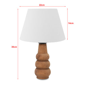 [lux.pro] Tafellamp Poole 30 cm E27 houtkleurig en wit