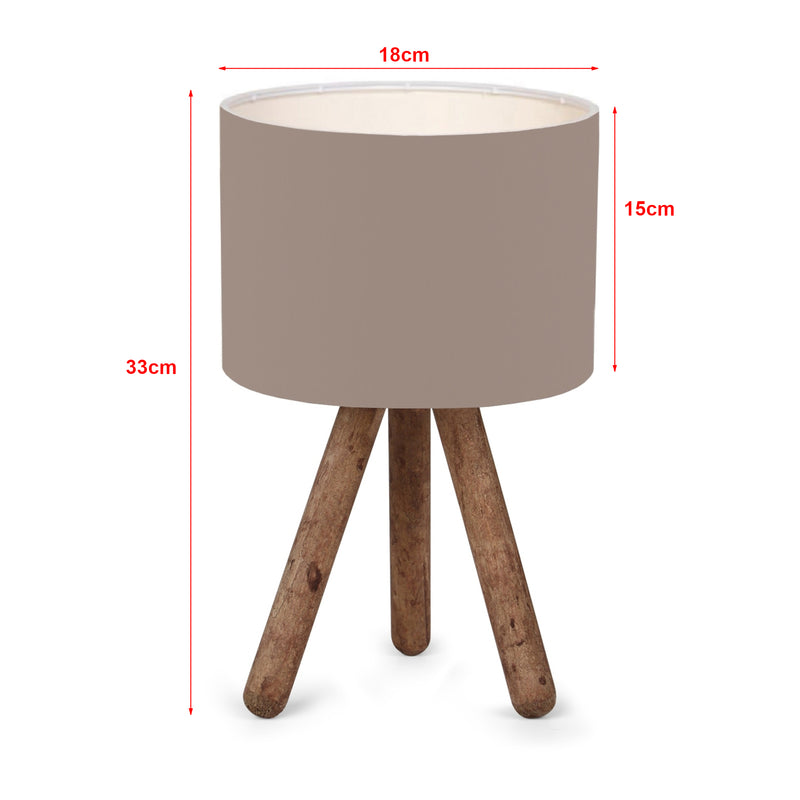Maatschets [lux.pro] Tafellamp Preston 33 cm E27 houtkleurig en zandkleurig