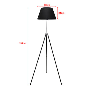 [lux.pro] Staande lamp Livingston 150 cm E27 zwart en zilverkleurig
