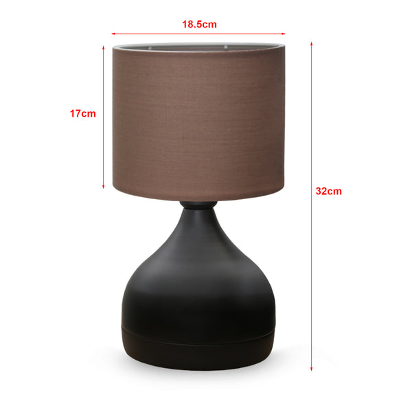 [lux.pro] Tafellamp Shoreham bureaulamp 32 cm E27 zwart en bruin