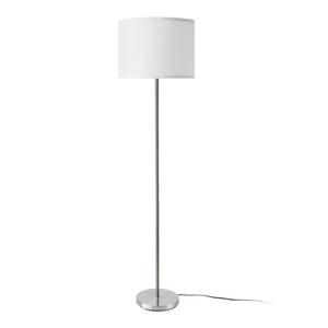 [lux.pro] Staande lamp Tamworth vloerlamp 161 cm E27 zilverkleurig en wit