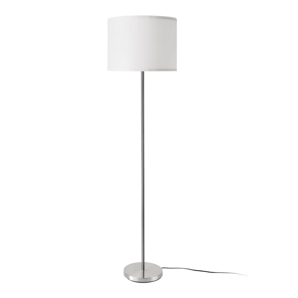 [lux.pro] Staande lamp Tamworth vloerlamp 161 cm E27 zilverkleurig en wit