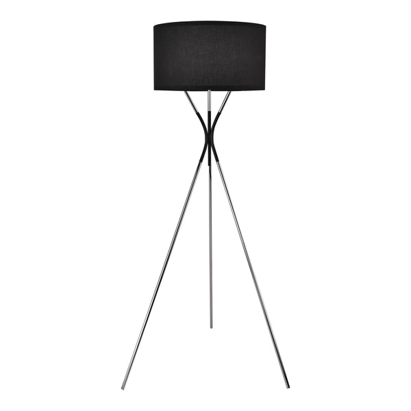 [lux.pro] Staande lamp Athlone 145 cm zilverkleurig en zwart