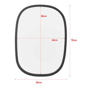 [en.casa] Spiegel Copertino hangend 70x50 cm zwart mat